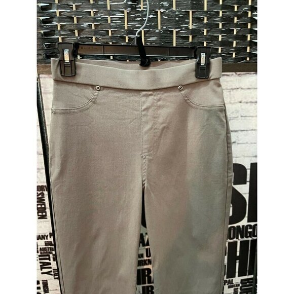 MarlaWynne 6 Sage Back Pockets Slim Leg Pull-On Pants - Picture 2 of 7